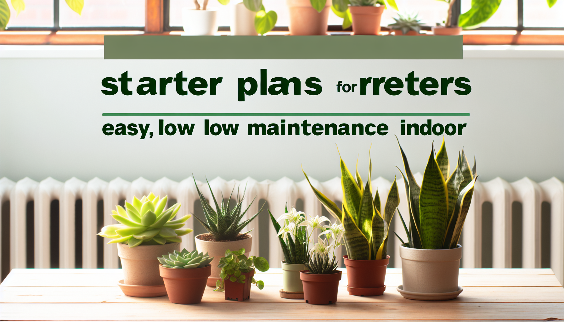 Starter Plants for Renters: Easy, Low Maintenance Indoor