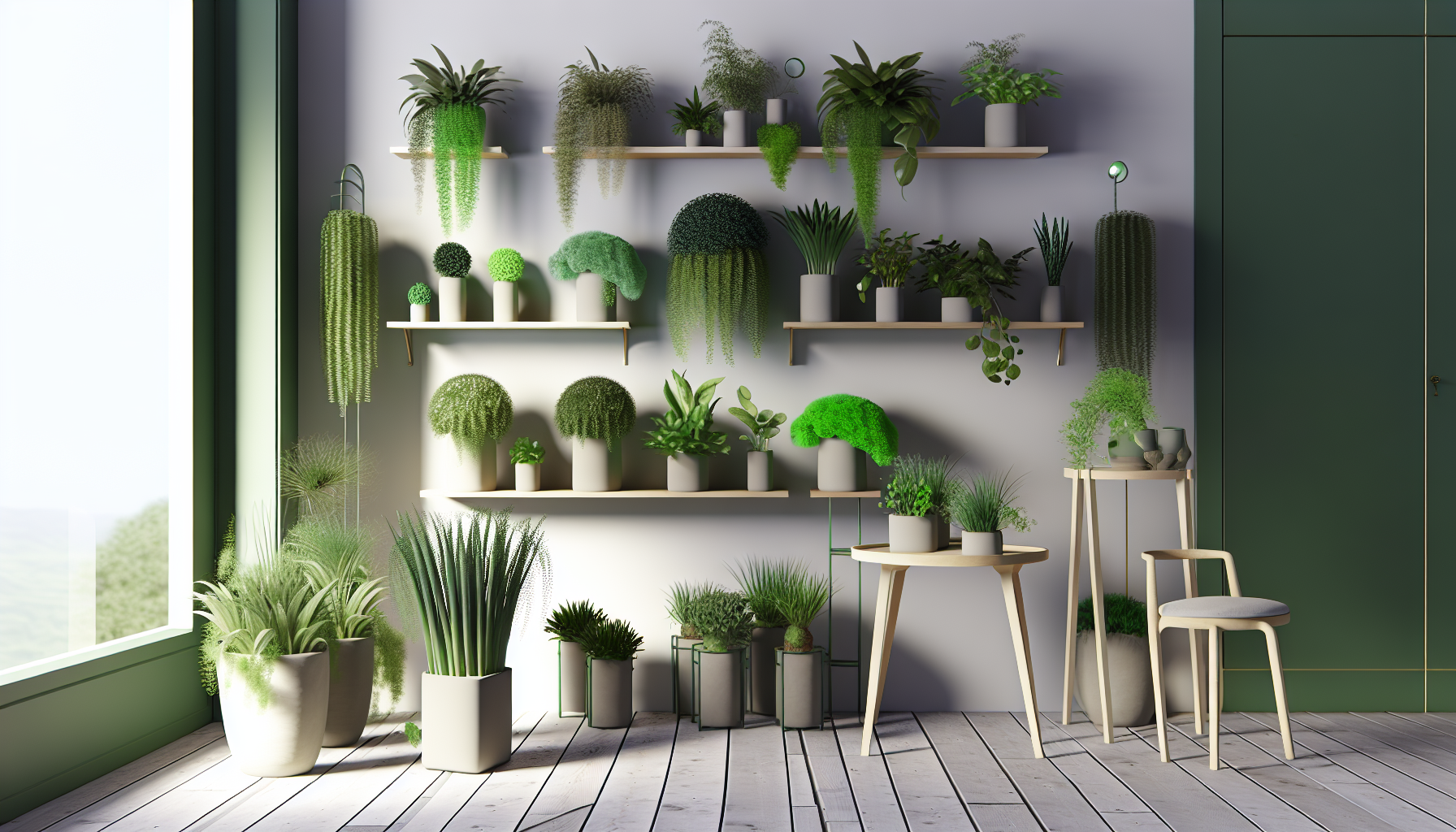 Stylish interior greenery: easy plants and simple care
